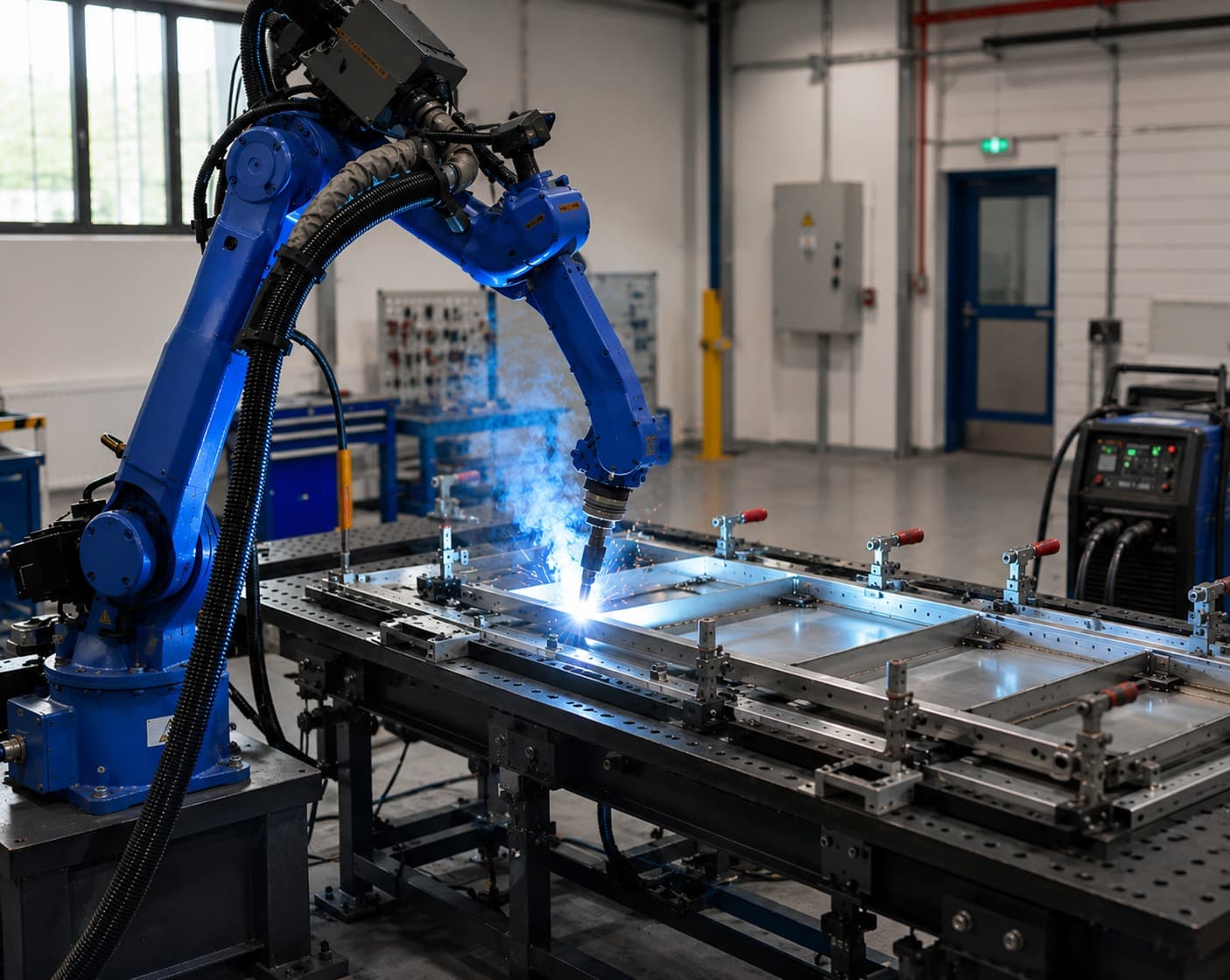 Automated Robotic Welding Cell in Qore Formwork Plant
